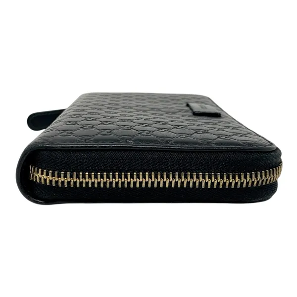 Gucci Microguccissima Black Leather Zip Around Continental Wallet - Image 3