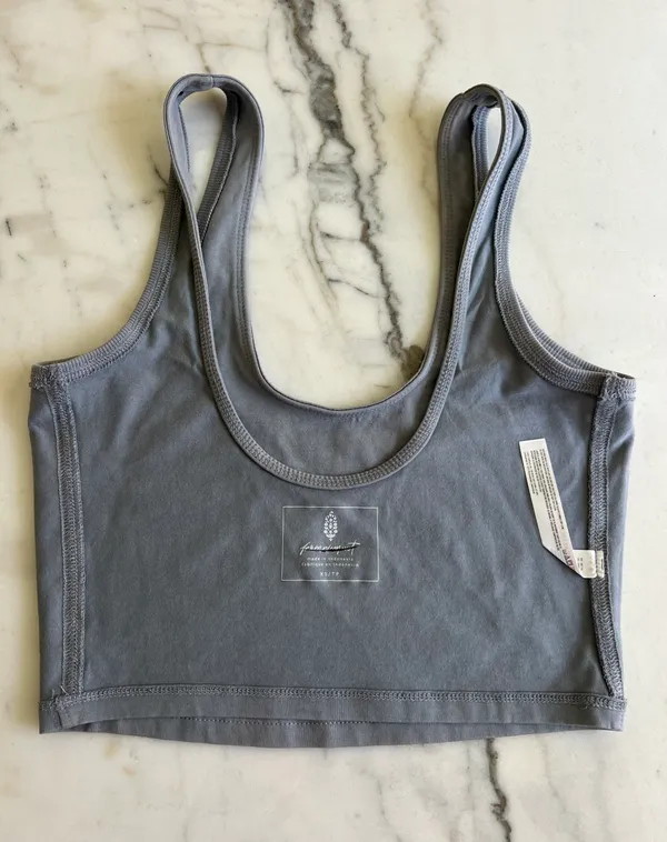 Free People Movement Blue Gray Tank Top Bra - Image 9
