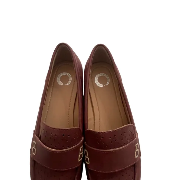 Journee Collection Women's Size 7 Red Faux Leather Slip On Loafer‎ Flat Shoes - Image 3