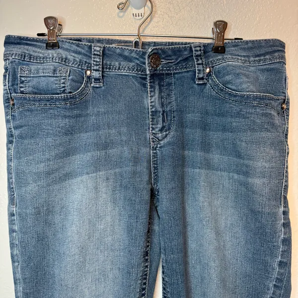 Seven7 Boot Cut Jeans Blue Denim Size 12 - Image 2