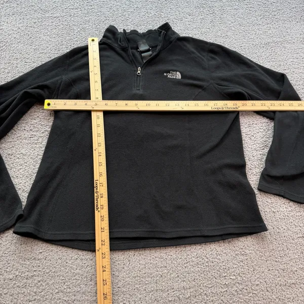 The North Face Womens Black TKA 100 Polartec Quarter Zip Fleece Pullover Size M - Image 3