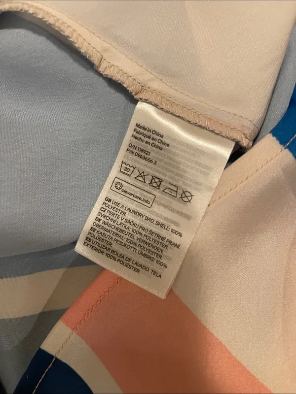 Lemlem x H&M blue striped satin dress size Small NWT #33 - Image 7