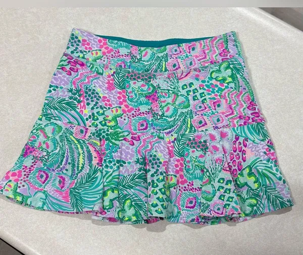 Lilly Pulitzer Carmelia Skort (Multi Banana Split) Women's Skort Luxletic Sz XS - Image 3