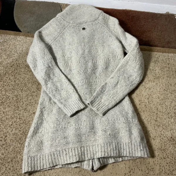 Sherpa Adventure Gear Merino Alpaca Zip Cardigan Women S Grey Long Shawl Sweater - Image 8