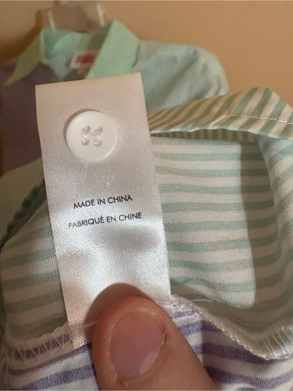 Solid & Striped Green & Purple Striped Oxford Button Up - Image 6