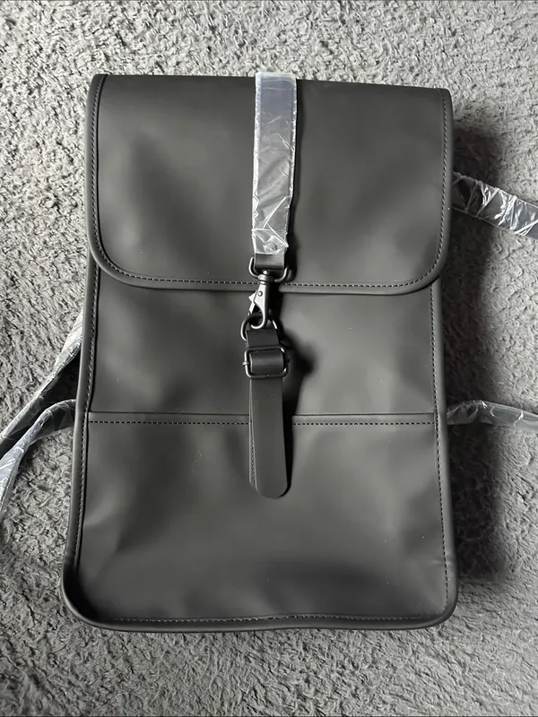 Rains Black Backpack Mini new without tags waterproof - Image 4
