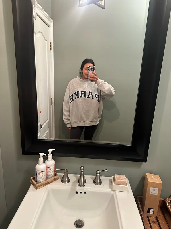 Grey and denim parke mockneck L/xl - Image 2