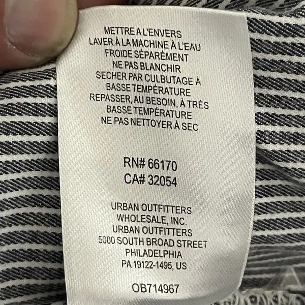 FREE PEOPLE Mid Rise‎ Jeans Womens 29 Blue White Stripe Stretch Jeggings Pants - Image 8