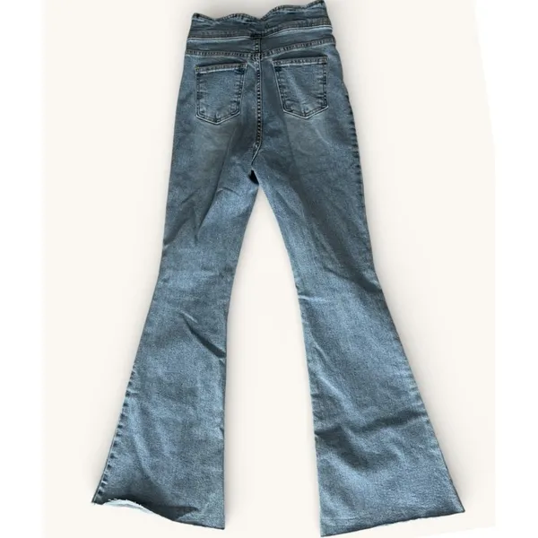 Vintage PLUM Korea Y2K Flare Jeans Womens Small Low Rise Bell‎ Bottom Denim - Image 2