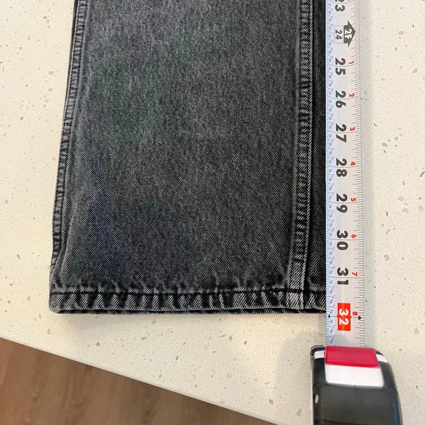 RE/DONE High Rise Loose Jeans in Washed Black with Rips Size 28‎ - Image 13