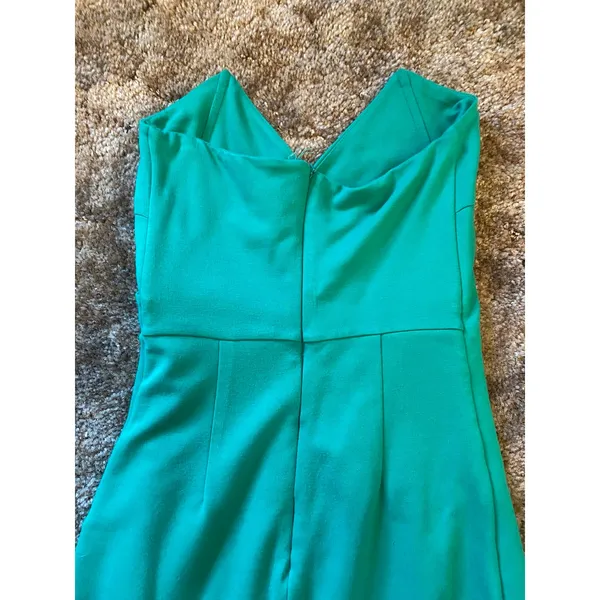 REVOLVE Lovers + Friends Teal Green Strapless Long Maxi Dress with Slit - Image 4