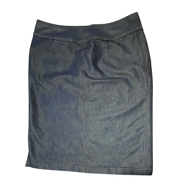 Vintage‎ Levis Red Tab Denim Skirt Dark Wash Y2K Pencil Skirt 10 MS 95729-2417 - Image 12