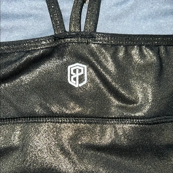 Born Primitive Black and Gold Cut Out Crop Sports Bra - Image 3