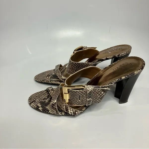 Franco‎ Sarto snake Skin print leather sandals size 9 - Image 3