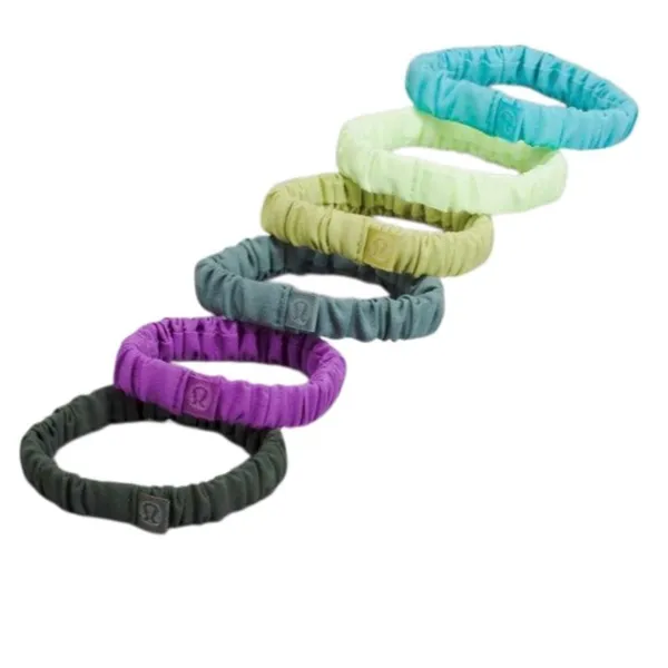 Lululemon Skinny Scrunchie 6 Pack Smoked Spruce / Moonlit Magenta / Tidewater... - Image 2