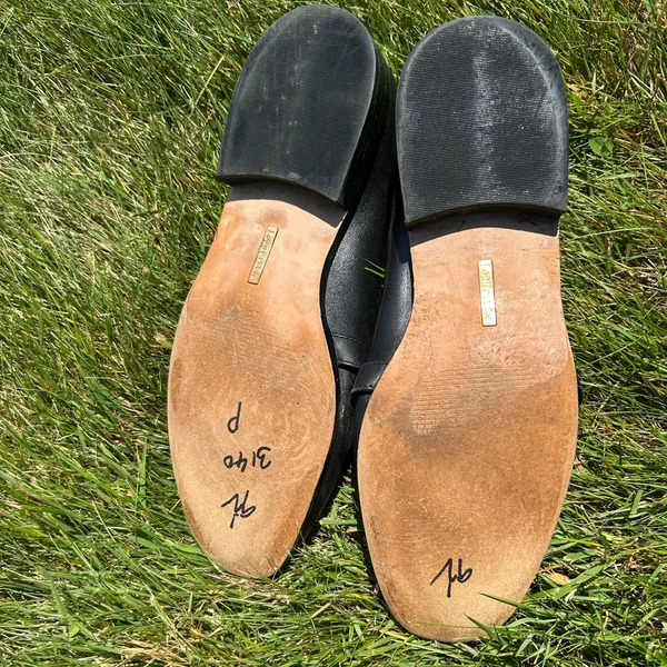 Black Louise et Cie Loafers With Gold Buckle - Image 4