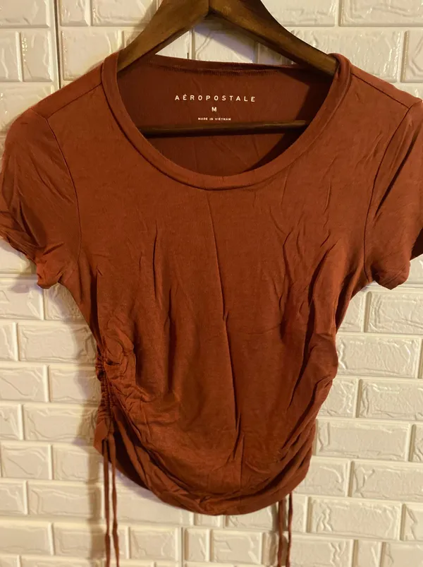 Aeropostale women's blouse size size medium brown - Image 3