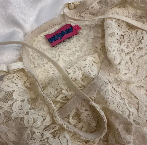 Edikted White Mesh mini dress - Image 3
