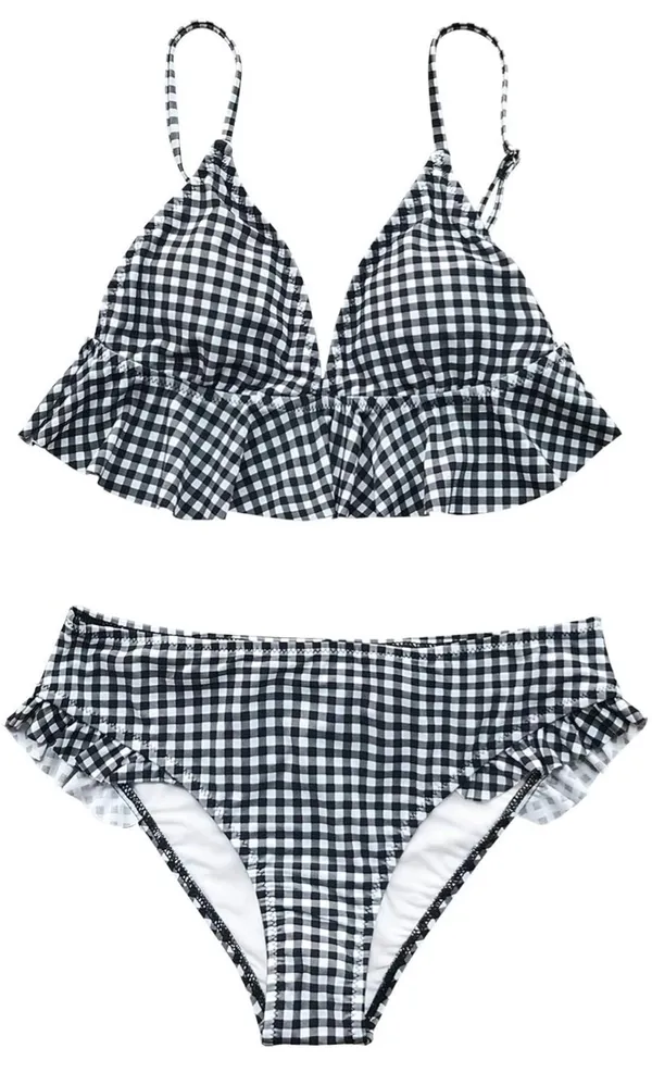 Cupshe Plaid ruffle bikini set - Image 2