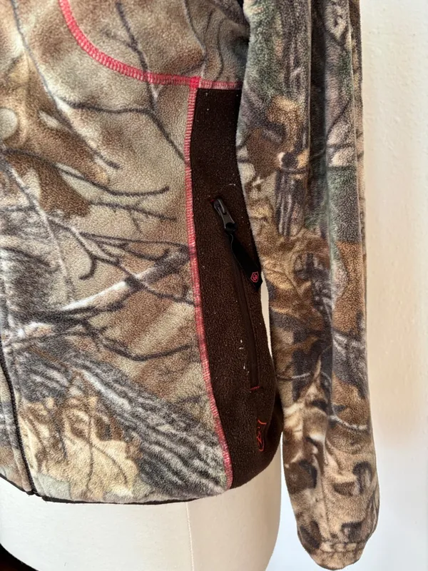 Game Winner Camouflage Fleece Collared Zip Up Jacket - Image 2