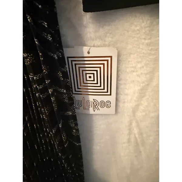 LuLaRoe DeAnne Maxi Dress Medium Metallic‎ Pleated Wrap Dress Long Sleeve NEW - Image 3