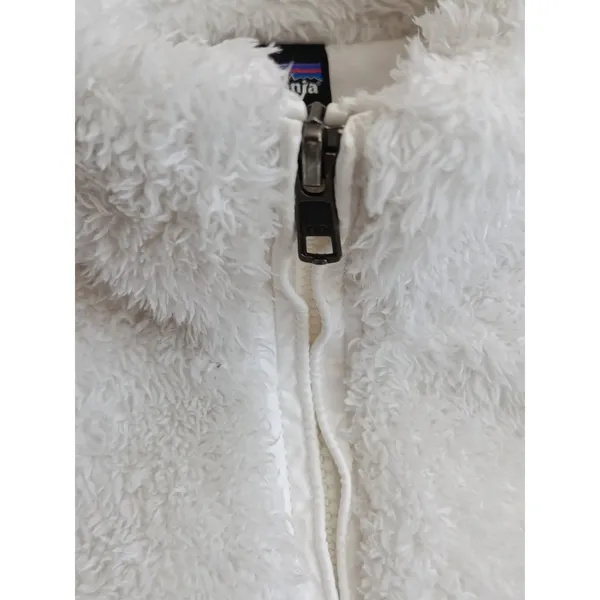 Patagonia Los Gatos Sherpa Sweater Vest Size S White Sherpa Fluffy - Image 4
