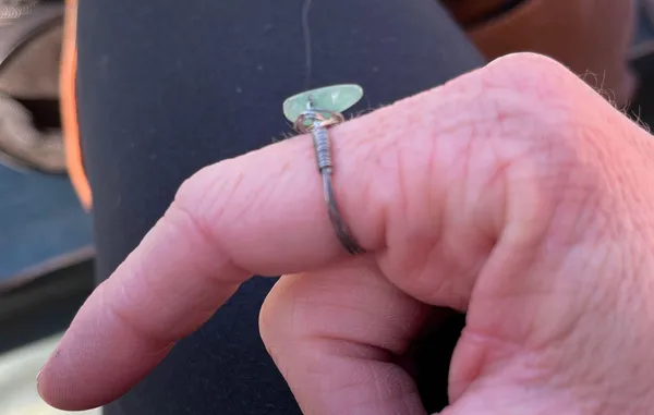 Wire Ring Green Stone (Custom Size To Order) - Image 7