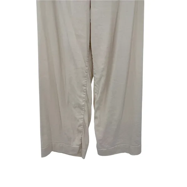 Anthropologie Maeve Colette Linen Wide Leg Cropped Pants Ivory Cream Size 26 - Image 5