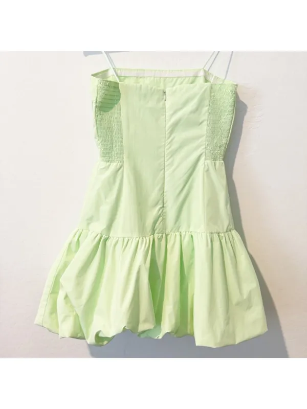 Amanda Uprichard Faith Dress Medium‎ Green Bubble Drop Waist Romantic Coquette - Image 13