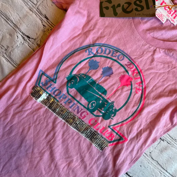 VTG Y2K FRESH L.A. Beverly Hills Rodeo Drive Shopping Club T-Shirt Small NWT NEW - Image 7