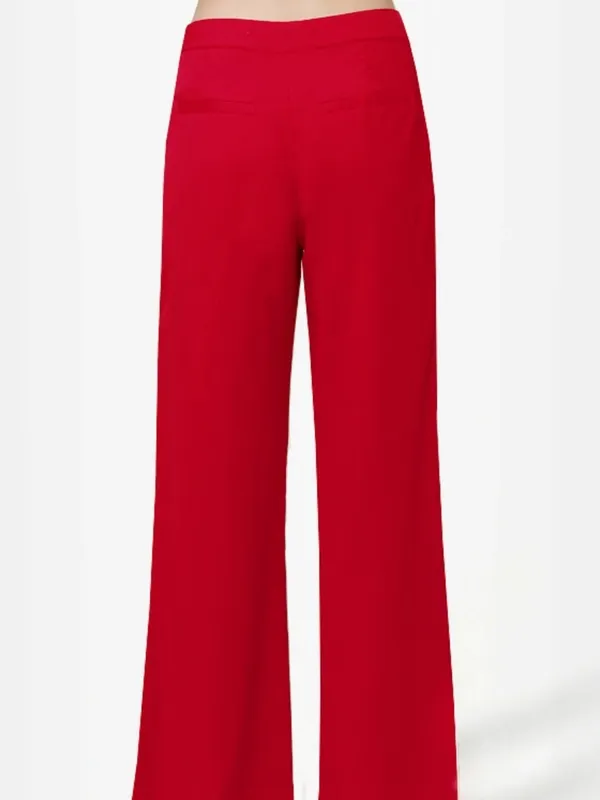 Lulus Key to the City Red Wide-Leg Pants Size Small - Image 2