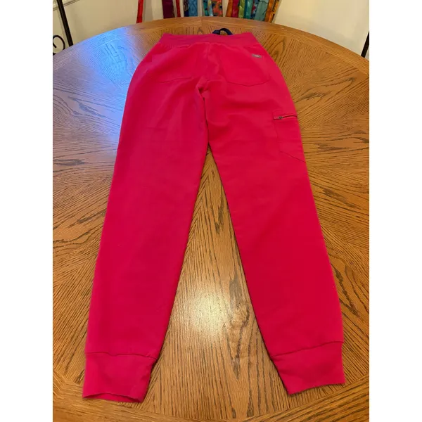 FIGS HW Zamora Jogger Scrub Pants Womens XXS Pink High Waist W22SW2012 - Image 6