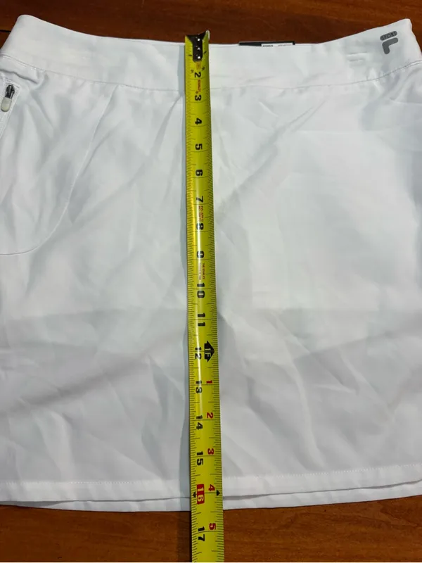 Fila White Women's Athletic Skort with Zip Pocket NWT medium - Image 7