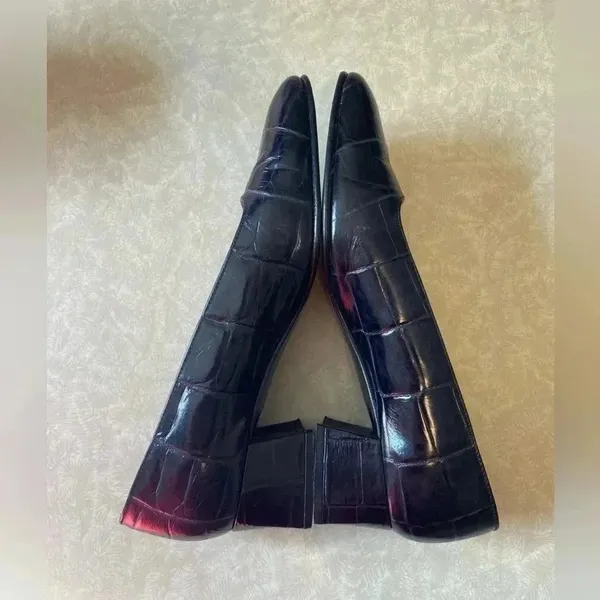 Etienne Aigner Astoria Square Toe Black Heels‎ size 6 - Image 6