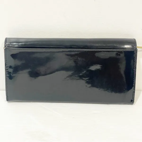 Kate Spade Black‎ Patent Leather Snap Closure Multi Card Long Wallet - Image 5