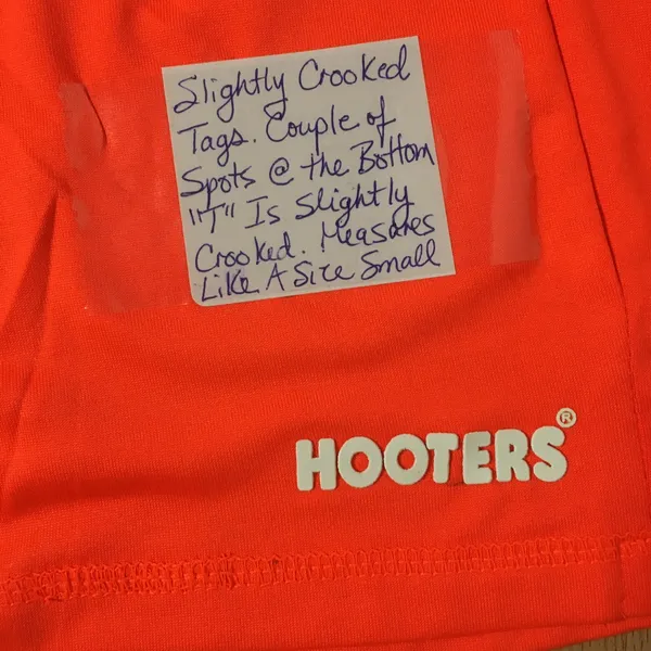 New HOOTERS Girl Uniform Shorts With A Few Small Flaws Size Small - Image 2