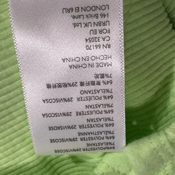 Urban Outfitters Sherry Shirred Cardigan Lime Green Neon Women’s Small - Image 4