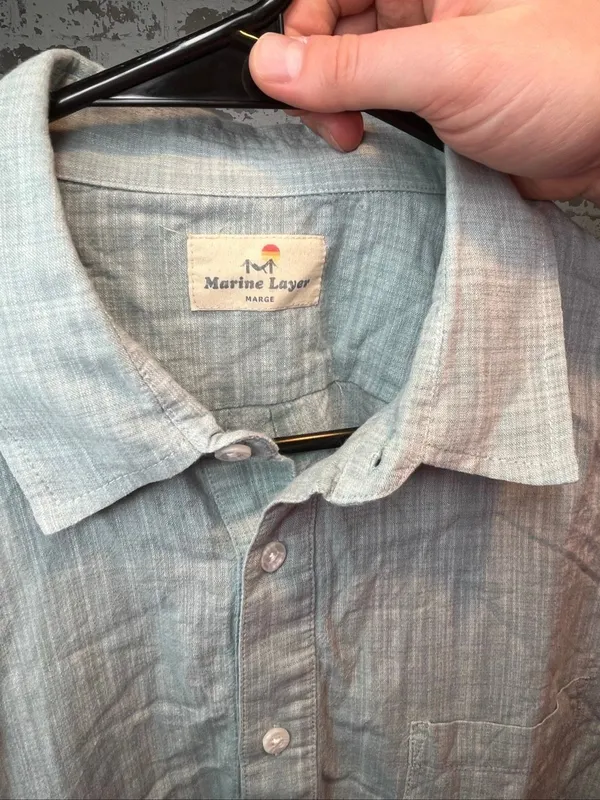 Marine layer | women cotton Marge 1/4 button down top - Image 2