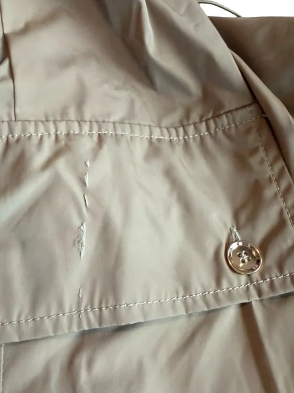 Cynthia Rowley Relaxed Nylon Cargo Pants Tan Khaki Loose Relaxed Fit Size 10 - Image 7