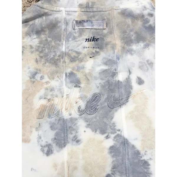 Nike Seasonal Classics Pack Tie Dye Hoodie Embroidered Gray Womens Small Workout - Image 8