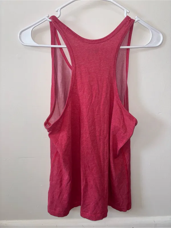 Nike Women's Hot Pink Racerback Tank Top - Image 2