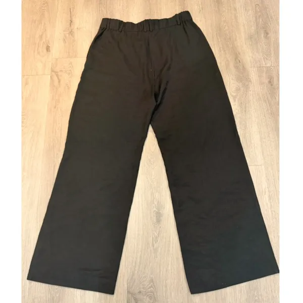 WAYF Black Wide Leg Pants XL High Rise Pull-On Dressy Flowy Trousers - Image 3