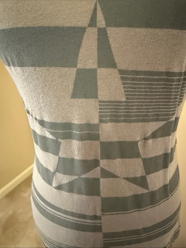 Converse Gray Striped V-Neck Tee - Image 2