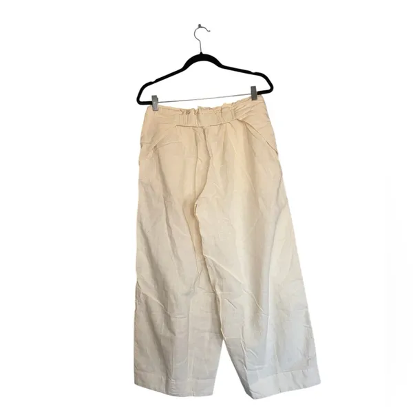 NWOT Free People X Free -Est Demi Wide Leg Linen Blend Pants In Tea Cookie S - Image 12