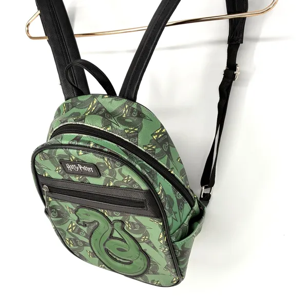 Loungefly Harry Potter Slytherin Mini Backpack Green Snake Hogwarts Bag - Image 3