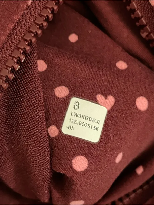 Lululemon NWT Define Cropped Nulu Fill Zip Jacket Heart Scatter Dot Print Size 8 - Image 5