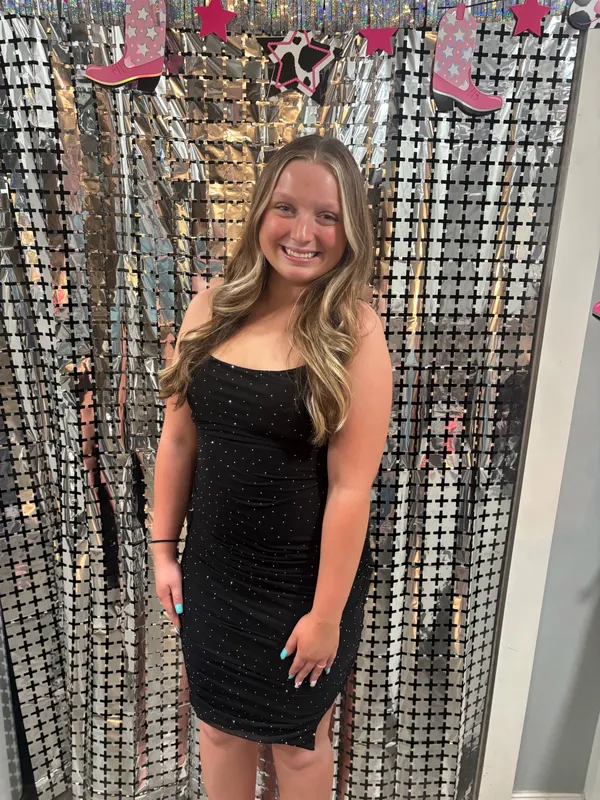 Black Rhinestone dress - Image 2