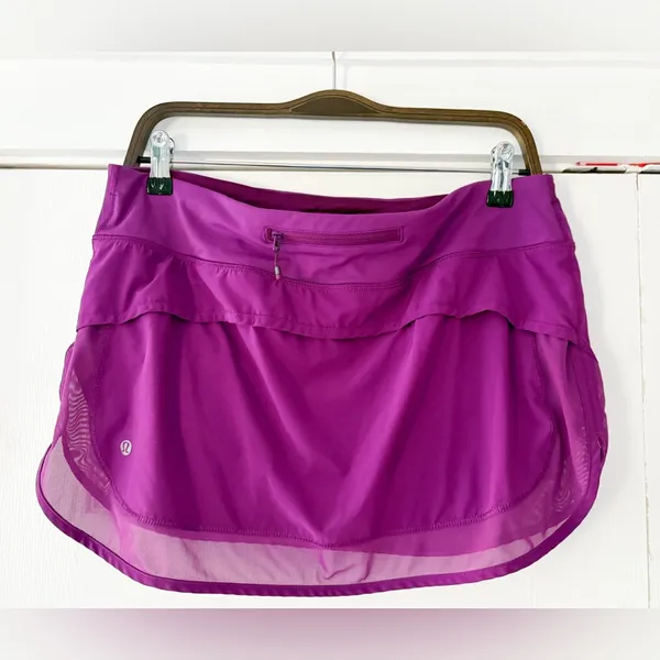 Lululemon‎ Vibrant Purple Athletic Skort Size 10 EUC - Image 2
