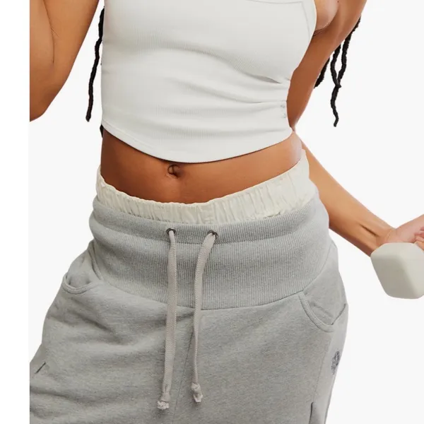 NWT FREE PEOPLE |‎ FP Movement Day Off Pants Joggers Heather Grey Sz L - Image 8