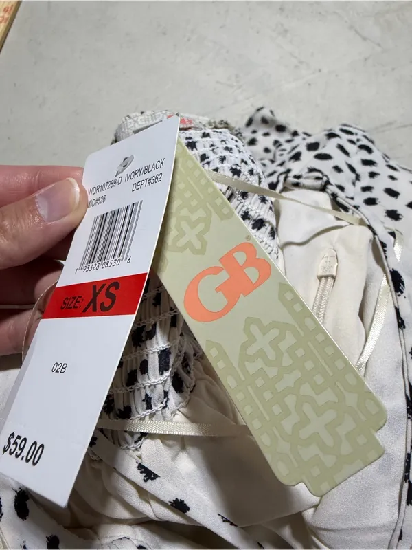 Gianni Bini GB NWT ivory Dress with Black Polka Dots XS MSRP$59 - Image 10